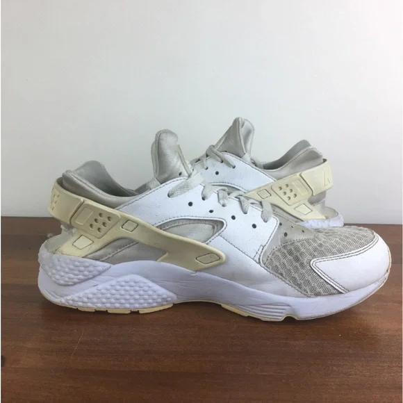 NIKE Men’s Air Huarache Running Shoes 318429-111 Size 10 White - Picture 6 of 10